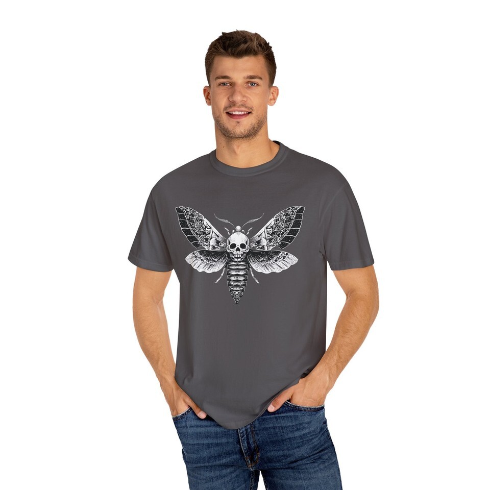 Skull Moth T-Shirt, Unisex Graphic Tee, Gothic Apparel, Alternative Item image 9