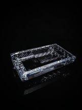 Diamond Crown Crystal  Ashtray  Measures 8" L x 4.5" W x 2" H image 2