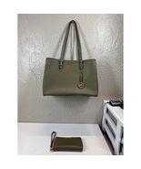 MICHAEL Michael Kors Women&#39;s Green Jet Set Logo Buckle Strap Shoulder To... - $76.95