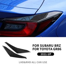 Real   Car Rear Tail Light Eyebrow Cover Trim Sticker For  BRZ GR86 2021 2022 20 - £92.91 GBP
