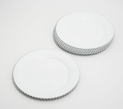 Designing Dining Set of (6) 13&quot; Beaded Edge Chargers in Silver - £42.61 GBP
