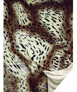 New LEOPARD PRINT Queen Soft Luxury Flannel Sherpa Bed Spread Blanket 79... - £55.00 GBP