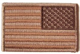 Brown Desert American Flag Right Arm Patch P9031 Embroidered 3&quot; Biker Military - £3.75 GBP