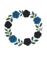 Frame of blue and black roses - Cross Stitch Pattern PDF - Instant Download - $93.40 MXN