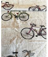 Vintage Fabric Retro Bikes Transportation Piece 25 x 27 Inch - €8,64 EUR