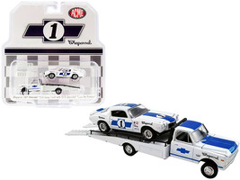 1967 Chevrolet C-30 Ramp Truck with 1970 Chevrolet Trans Am Camaro #1 White with - £31.14 GBP