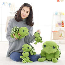 Arrived Cartoon Big Eyes Green Turtle Plush Toy Tortoise Wedding Dolls Child Gif - £3.23 GBP+