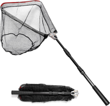 Fishing Landing Net, Fishing Net for Freshwater Saltwater with Long Tele... - $25.31