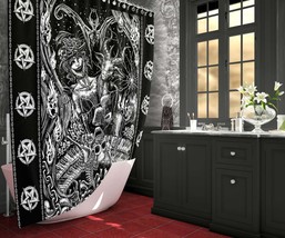 Gothic Fantasy Art Shower Curtain, Goth Home Decor - £53.02 GBP