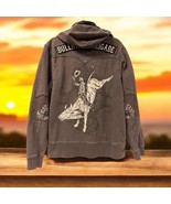 VTG Y2K INDIGO STAR Hoodie Zip Up Sweatshirt Bullrider Brigade Jacket Me... - $938.06 MXN