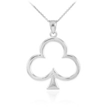 925 Sterling Silver Lucky Shamrock Four Leaf Clover Irish Pendant Necklace - £32.30 GBP+