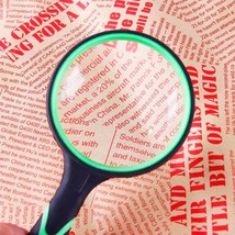 2&quot; rOund 10x power REAL Glass Lens Hand Held MAGNIFYING GLASS w Handle m... - $622.48 MXN