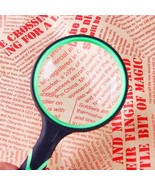 2&quot; rOund 10x power REAL GLASS Lens Hand Held MAGNIFYING GLASS w Handle m... - $34.22