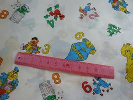 Spectrix Sesame Street Characters Fabric on White background 46&quot; x 1yd - £7.90 GBP