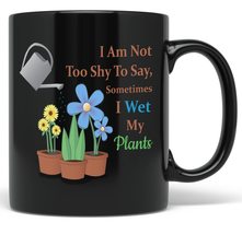 PixiDoodle I Wet My Plants - Gardening Plant Man Coffee Mug (11 oz, Black) - £20.82 GBP+