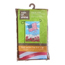 RED WHITE &amp; BLOOM! FLOWER 12.5&quot; X 18&quot; GARDEN FLAG 27-3657-50 FLIP IT! RA... - $10.00