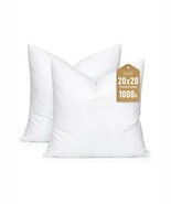 20 x 20 in Throw Pillow Inserts Pack of 2 White Down Alternative Pillows... - $31.94 CAD