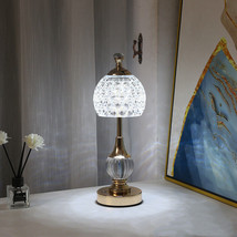 Alloy Crystal Acrylic Touch Mushroom Table Lamp Household - £43.96 GBP