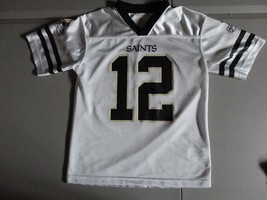 White New Orleans Saints #12 Marques Colston NFL Youth L (10-12) Screen Jersey - £13.18 GBP