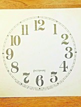 4 1/2&quot; Ingraham Clock Paper Dial, Arabic Numeral            (Lot 192) - $6.98