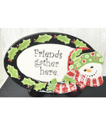 Fitz And Floyd Friends Gather Here Decorative Plate Snowman Holiday 6.75... - £16.52 GBP