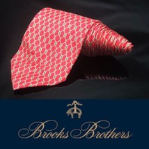 Brooks Brothers Red Gold Chain Chainlink Luxury Striped Tie - £12.94 GBP