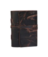 HG-LTHR A5 Leather Bound Blank Grimoire Leather Journal Book of Shadows ... - $38.00
