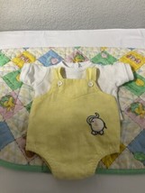 Vintage Cabbage Patch Kids Romper Set White Shirt Yellow Corduroy Romper - $75.00