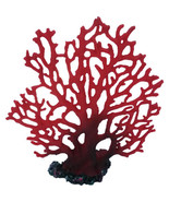 Red Fern Fan Marine Coral, Artificial Aquarium Fish Tank Decoration Soli... - £13.89 GBP