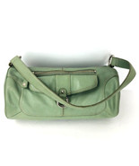 Bandolino Green Butter Leather Purse Shoulder Hand Bag Zip  - £23.59 GBP