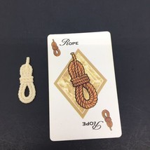 1998 Clue Game Replacement Parts Pieces-Rope Weapon & Card - $4.86