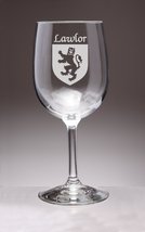Lawlor Irish Coat of Arms Wine Glasses - Set of 4 (Sand Etched) - $68.00