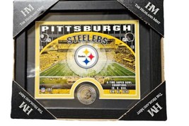 Pittsburgh Steelers 11&quot;x 9&quot; Photo Frame w/Custom Print and Minted Medallion Coin - £19.09 GBP