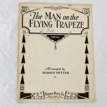 1933 The Man On The Flying Trapeze Vocal Sheet Music Harold Potter Circu... - $5.70