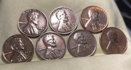 Lincoln Wheat Pennies -1949-1950-1951-1952-1953-1954 7-Coin Set / Circulated - £11.91 GBP