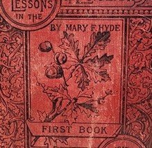 1880 Practical Lessons In English Victorian Book Cover Craft Supply 7.25... - $25.99