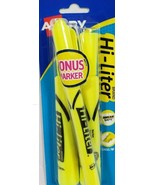 Avery Hi-Liter Desk-Style Yellow Highlighters - Smear Safe Ink - 3 Pack X 2 - £4.63 GBP