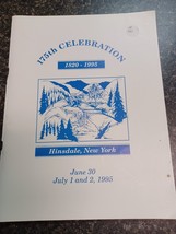 175th Celebration 1820 - 1995  Hinsdale NY New York Program Booklet - £15.56 GBP