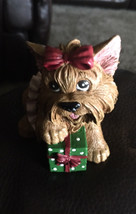 *  York-New Dog Christmas Figurine Resin - Great Condition &amp; Oh, So Cute!! - £6.14 GBP