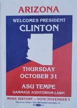 Vintage Postcard to Welcome William J Clinton Oct 31 1996 Arizona State Univ. - £3.12 GBP