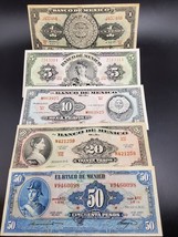 Mexico  Banknote 1963  set ~ Circulated ~ P-59c, P-60h, P-58j, P-54k, P-49o - £46.92 GBP