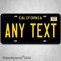 Black California ANY TEXT Your Personalized Text Aluminum License Plate Tag OPT - £14.20 GBP