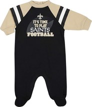 NFL New Orleans Saints Baby IT&#39;S TIME TO PLAY Sleeper size 6-9 Month by Gerber - £22.37 GBP