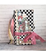 Alice in Wonderland junk journal handmade Crazy tea party journal full f... - £395.08 GBP