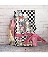 Alice in Wonderland junk journal handmade Crazy tea party journal full f... - $500.00