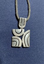 old vintage Pendant charm design stamped silver 925 - $28.71