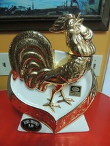 1970 Ezra Brooks Whiskey Bottle Golden Nugget Rooster 24k Decanter Heritage - $218.53 MXN