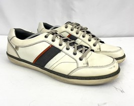 Skechers Leather Relaxed Fit Casual Sneakers Men&#39;s Sz 13 Shoes Off White - £20.85 GBP
