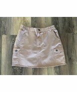 Aeropostale Women’s Rust Bronze Denim Jean Skirt Size Large Raw Hem Edge... - $28.71