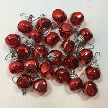 Red Sleigh Jingle Bells Set 24 Christmas Tree Ornament - £27.51 GBP